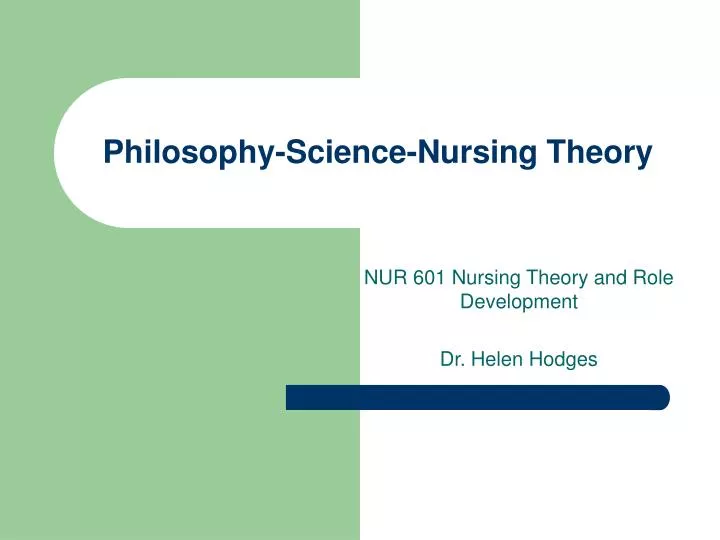 philosophy science nursing theory n.