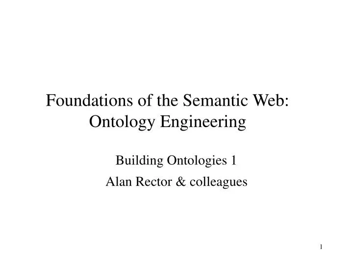 foundations of the semantic web ontology engineering n.