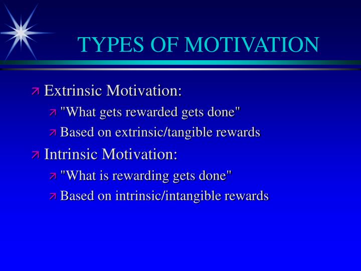 the types of motivation