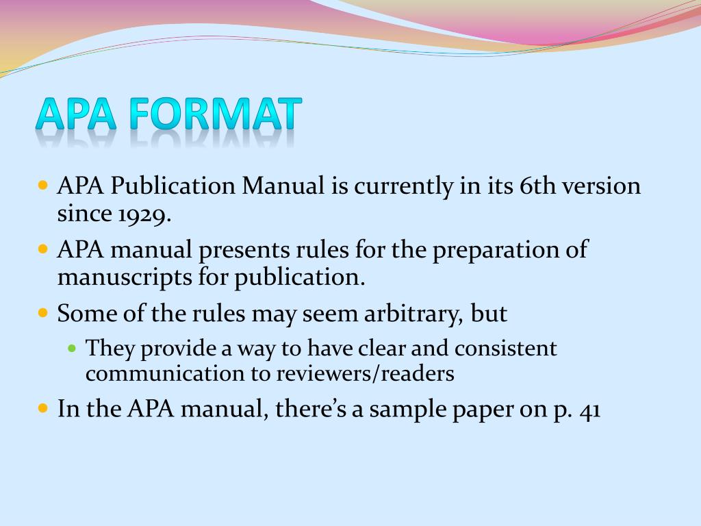 apa style format for powerpoint presentation