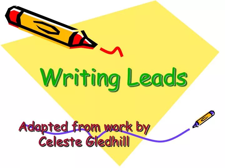 writing leads n.