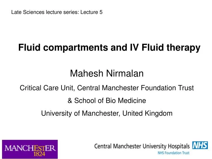 PPT Fluid compartments and IV Fluid therapy PowerPoint Presentation