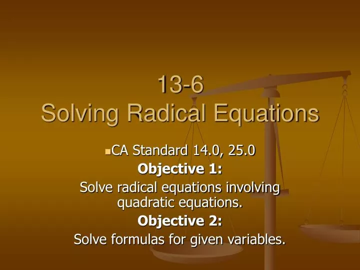 13 6 solving radical equations n.