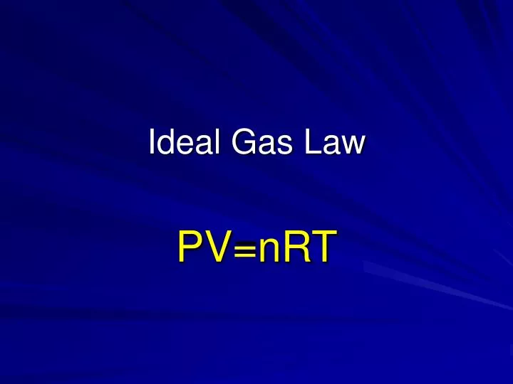 ideal gas law n.
