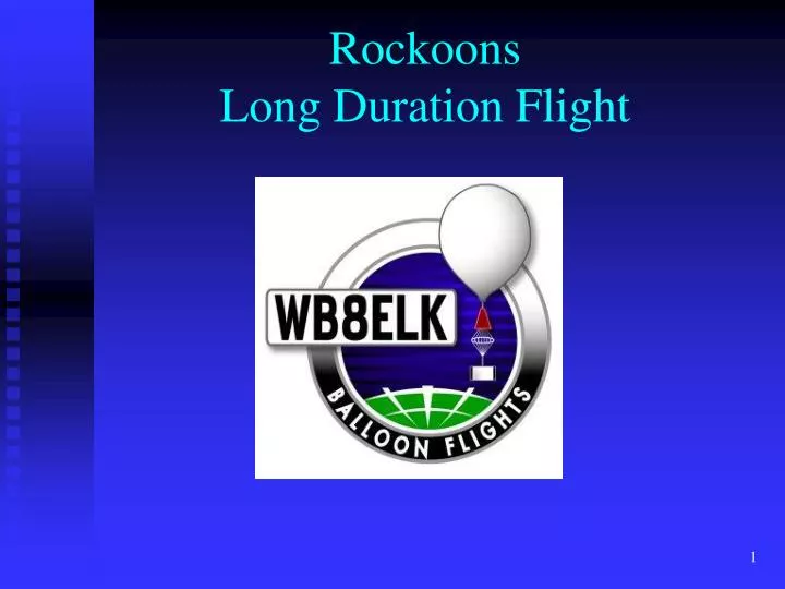 rockoons long duration flight n.
