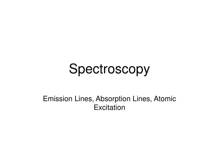 PPT Spectroscopy PowerPoint Presentation, free download ID686189
