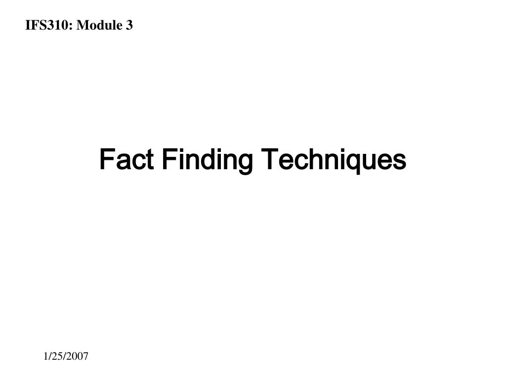 fact finding research paper