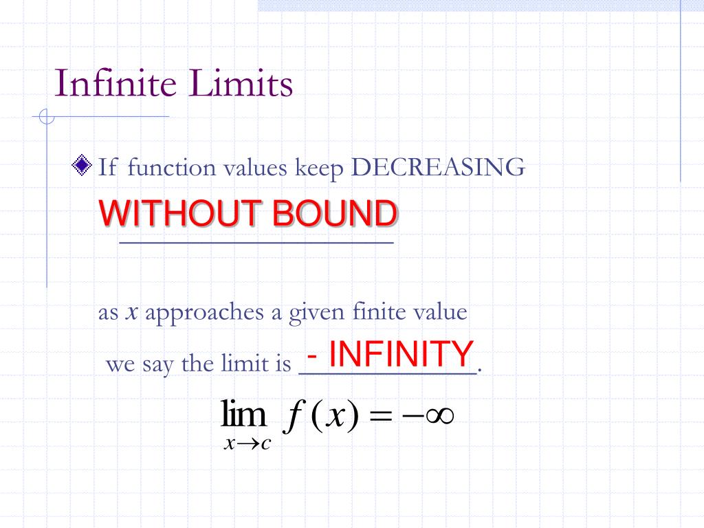 PPT - 1.5 Infinite Limits & Asymptotes PowerPoint Presentation - ID:686220