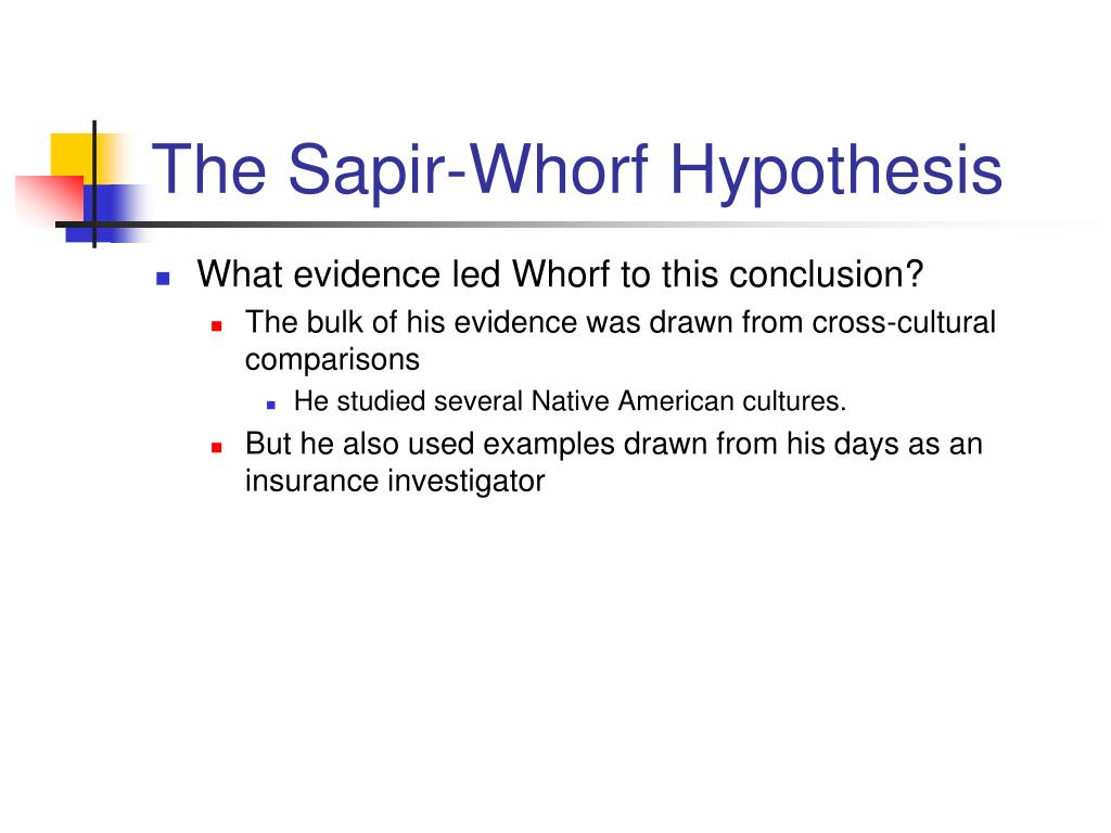 a brief sapir whorf hypothesis a brief sapir whorf hypothesis
