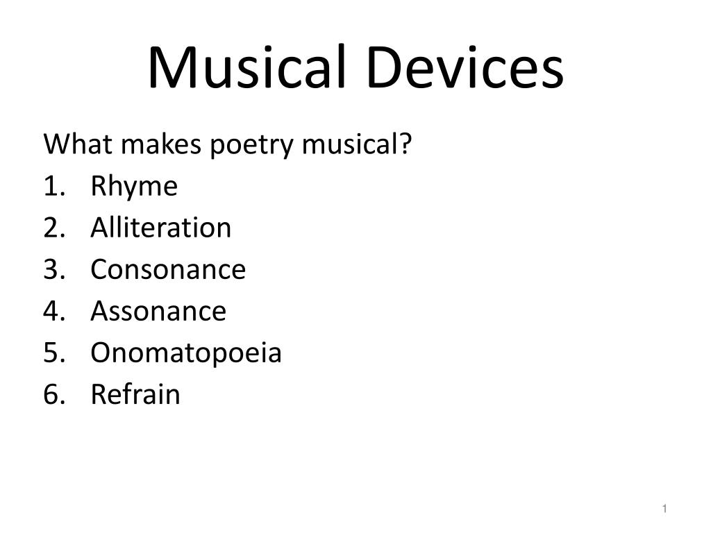 Musical Devices Powerpoint Presentation