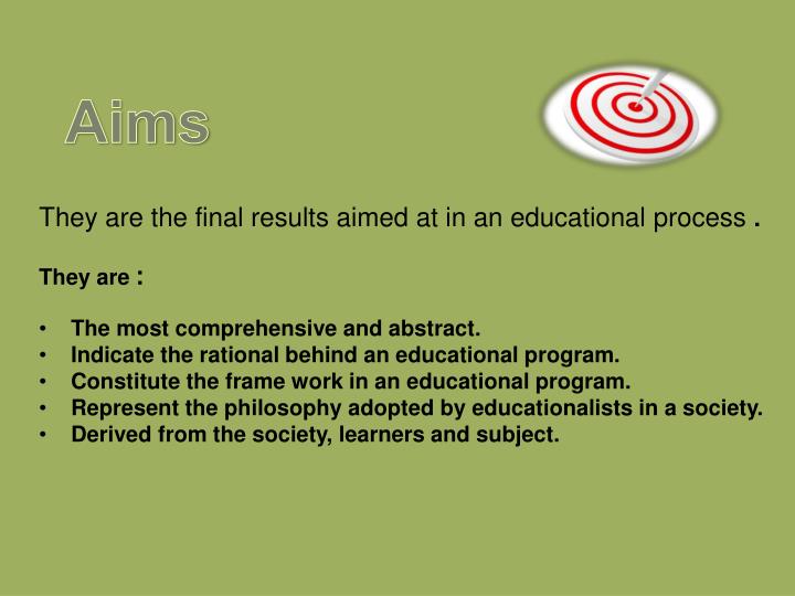 philosophy and aims of education