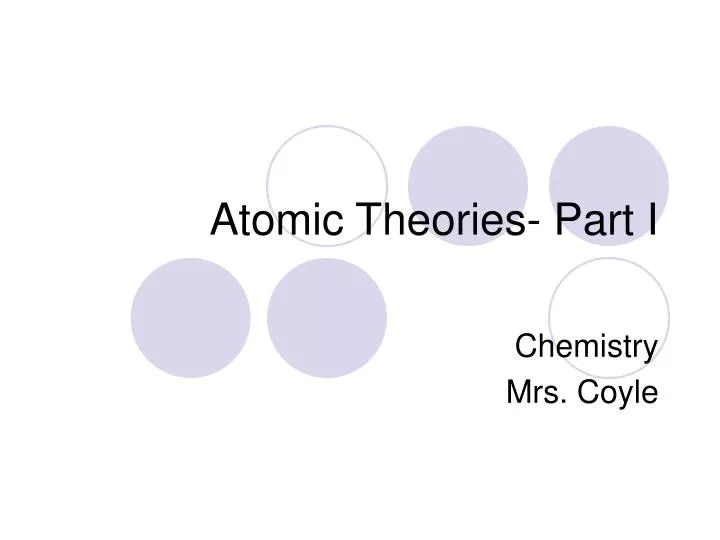 atomic theories part i n.