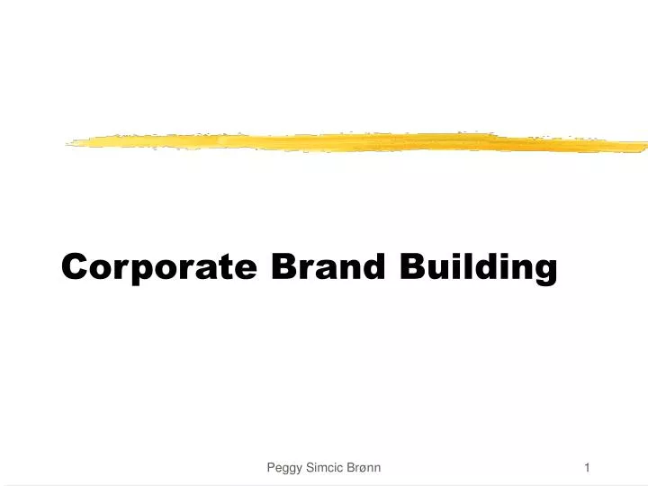 corporate brand building n.