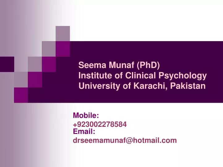phd in psychology in karachi