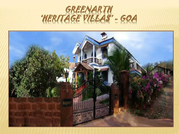 greenarth heritage villas goa n.