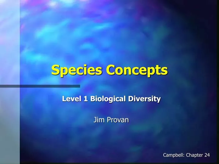 how many species concepts are there