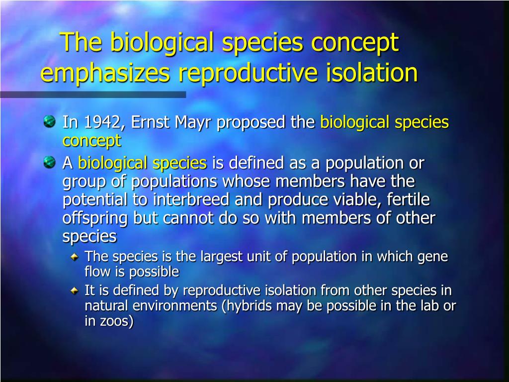 what is the meaning of biological species concept
