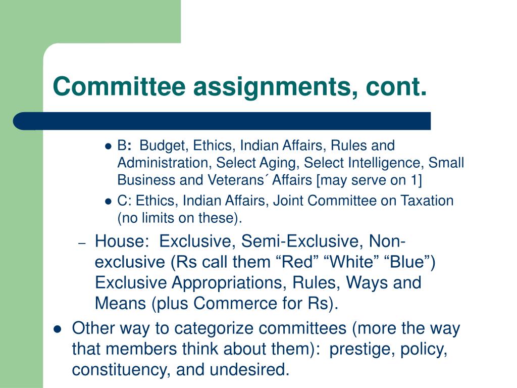 how are committee assignments made