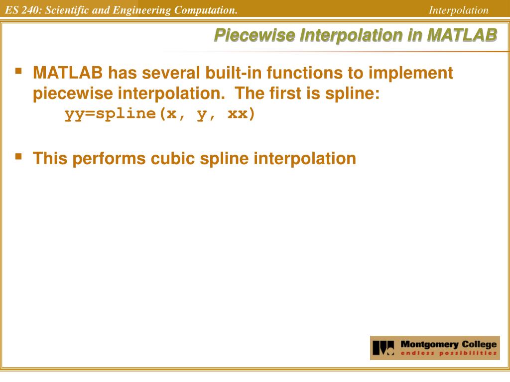 piecewise linear interpolation matlab piecewise linear interpolation matlab