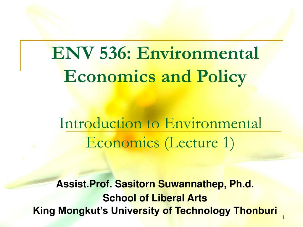 PPT - ENV 536: Environmental Economics and Policy PowerPoint Presentation -  ID:689361