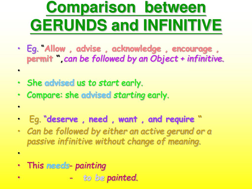Gerunds and infinitives. Gerund and Infinitive. Allow с инфинитивом и герундием. Advise герундий и инфинитив. Глаголы с Gerund и Infinitive.
