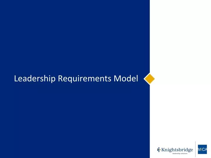 PPT Leadership Requirements Model PowerPoint Presentation, free
