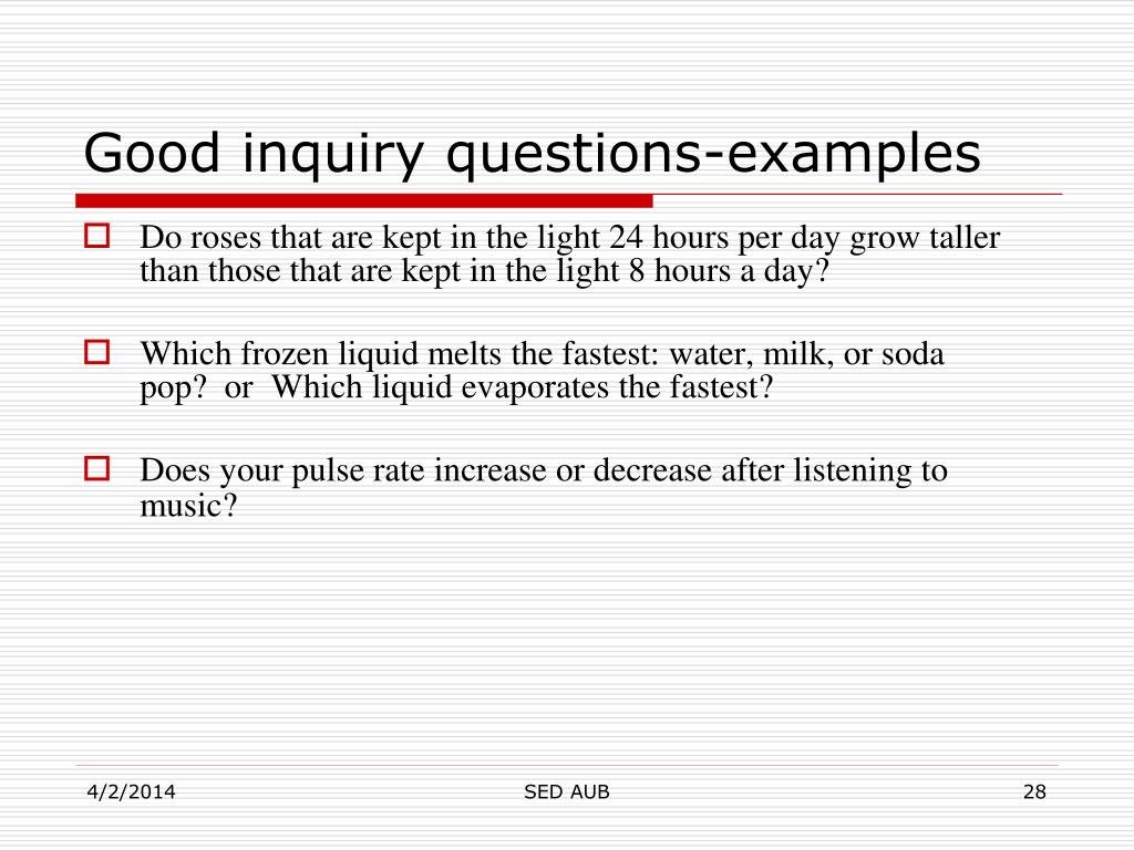 inquiry questions for research paper