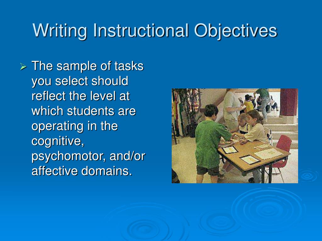 writing instructional objectives assignment passing score