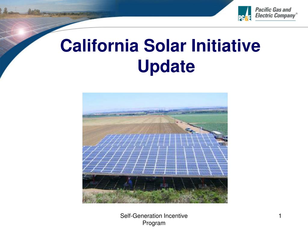 PPT California Solar Initiative Update PowerPoint Presentation, free download ID690428
