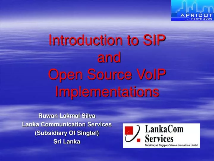 introduction to sip and open source voip implementations n.
