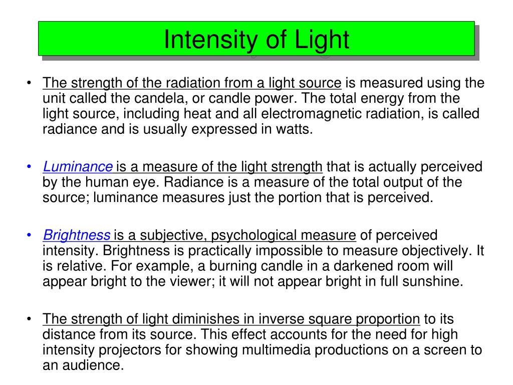 intensity is intensity is