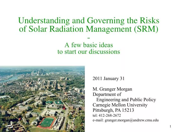 PPT - Understanding and Governing the Risks of Solar Radiation ...