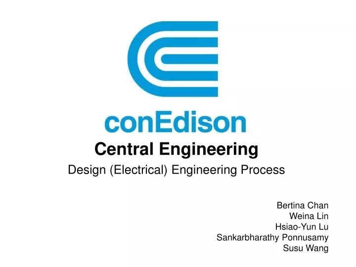 PPT Central Engineering Design (Electrical) Engineering Process PowerPoint Presentation ID