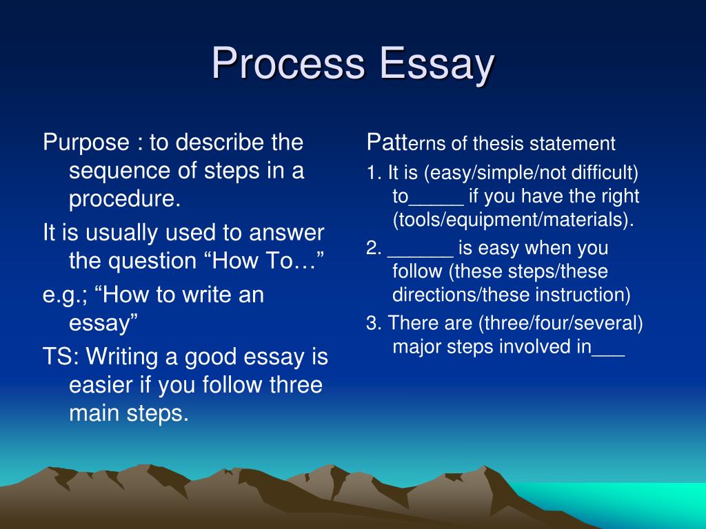 process essay thesis statement