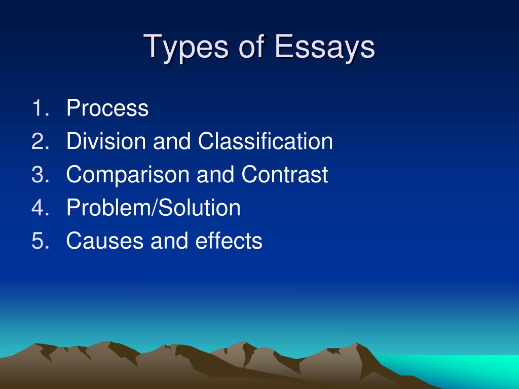 types of essay powerpoint presentation