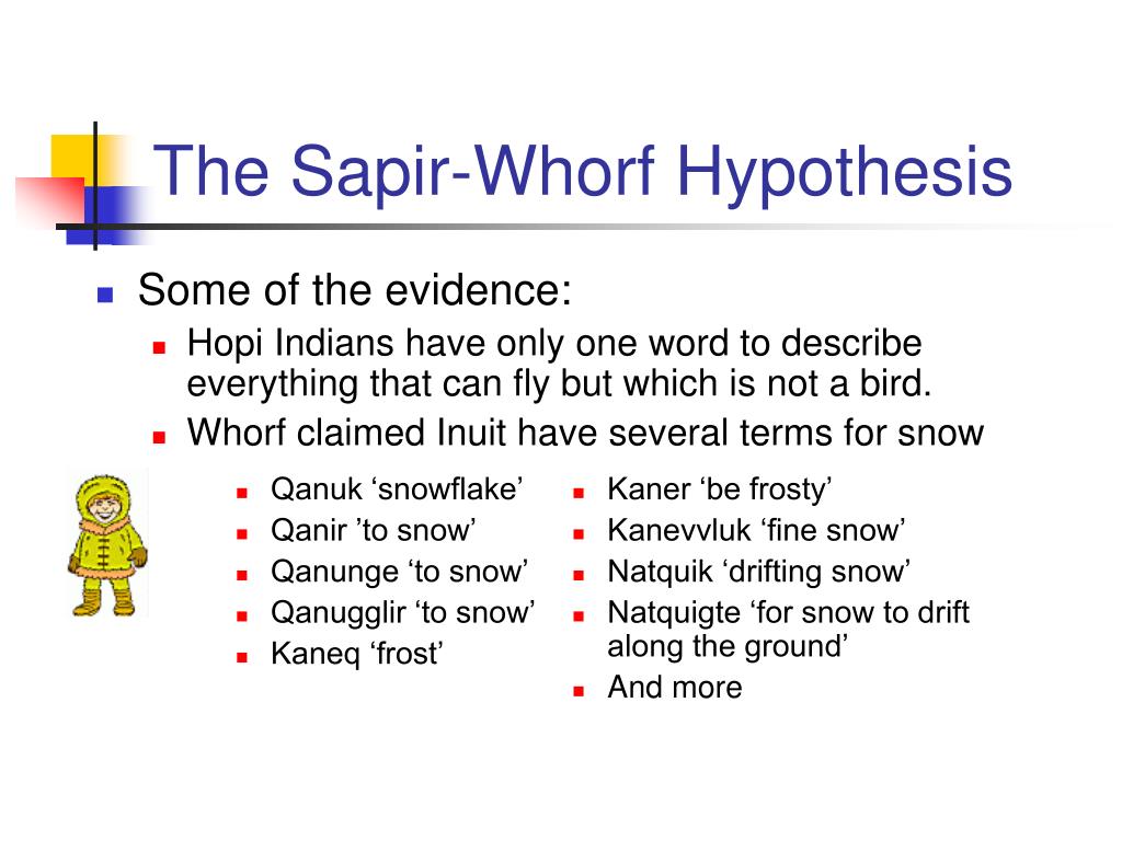 sapir whorf hypothesis evidence