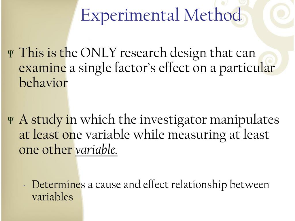 research method example experimental