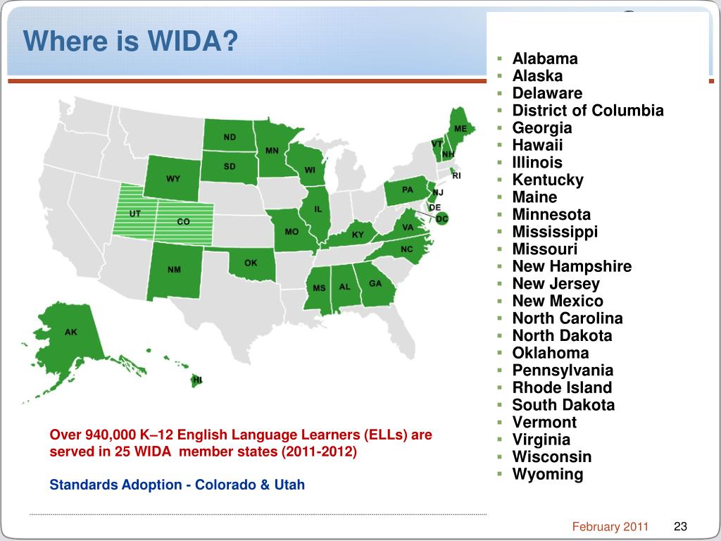 PPT Introduction to the WIDA Consortium PowerPoint Presentation, free