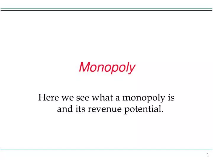 monopoly n.