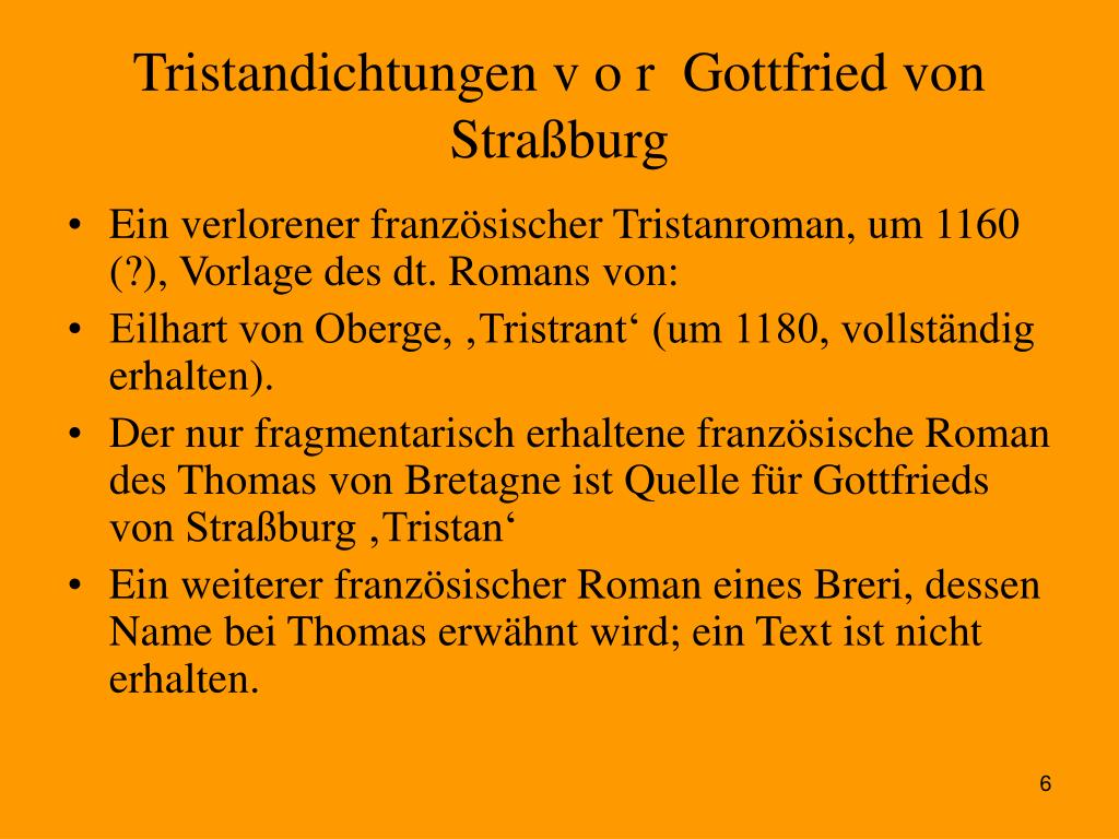 Ppt Roman Iii Gottfried Von Strassburg Tristan Und Isolde Powerpoint Presentation Id 695091
