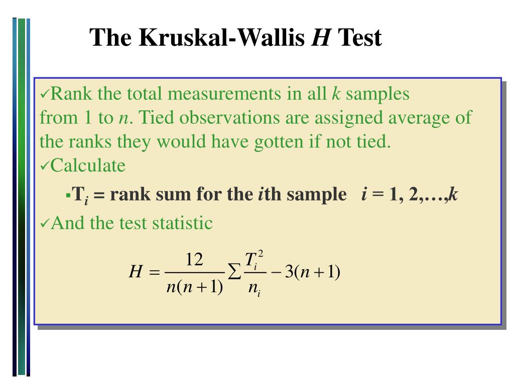 kruskal wallis h test null hypothesis