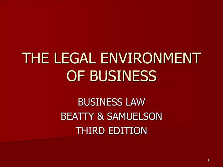 the legal environment of business n.