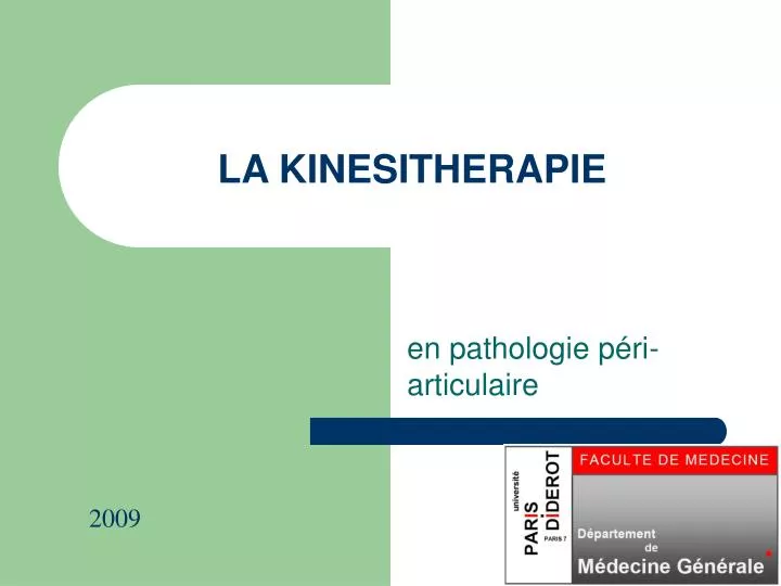 PPT LA KINESITHERAPIE PowerPoint Presentation, free download ID696328