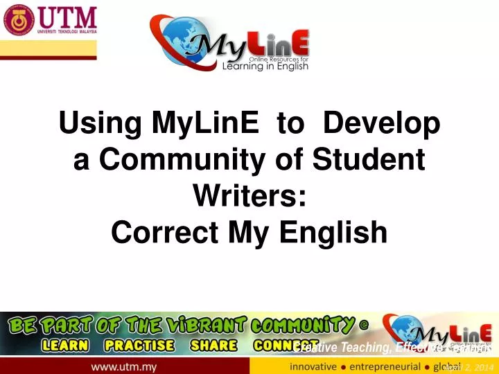 using myline to develop a community of student writers correct my english n.