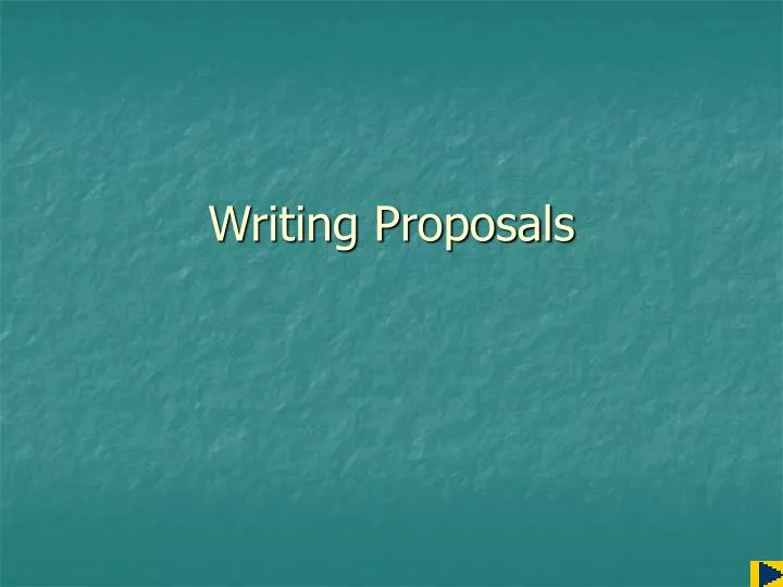 writing proposals n.