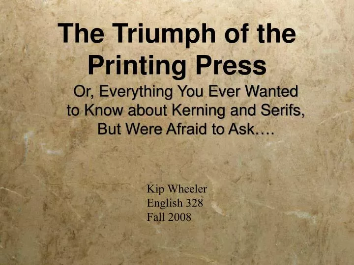 the triumph of the printing press n.