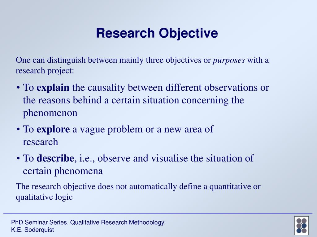 how to write objective in qualitative research