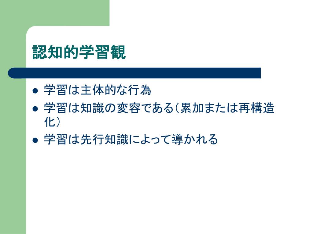 Ppt 認知学習論 Powerpoint Presentation Free Download Id 698881