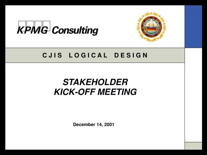 stakeholder kick off meeting n.