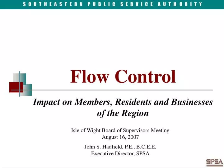 flow control impact on members residents and businesses of the region n.